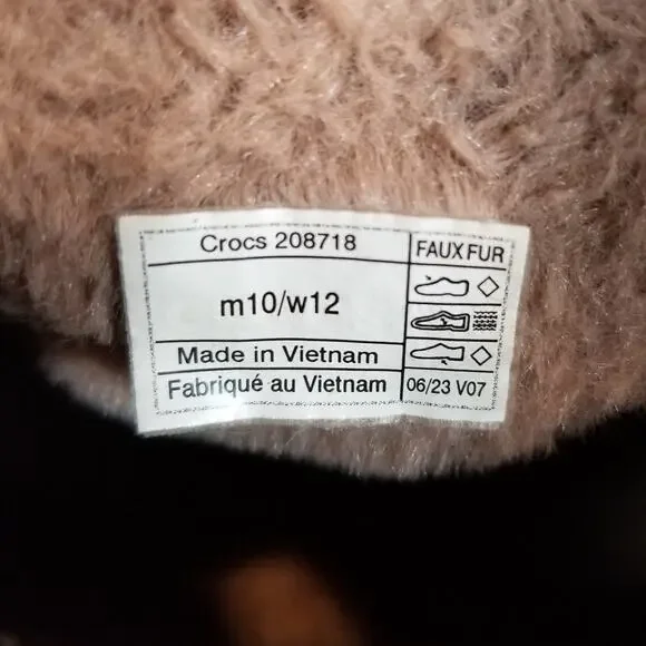 Crocs Stomp 208718 Women's Faux Fur Lined Size 12 - Picture 8 of 9